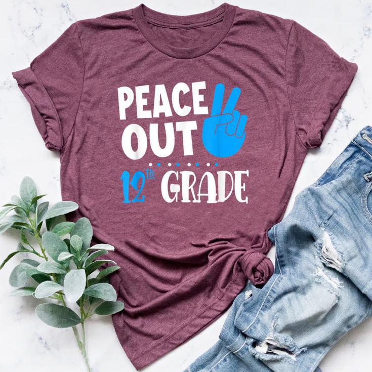 Peace Out 12Th Grade Graduation Last Day School Student Bday Bella Canvas T-shirt