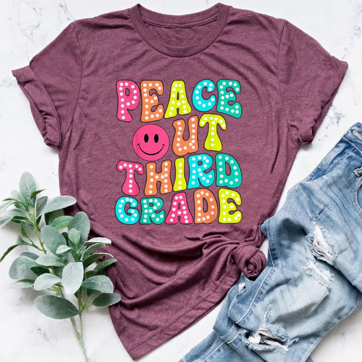 Peace Out Third Grade Last Day Of School 3Rd Grade Teacher Bella Canvas T-shirt