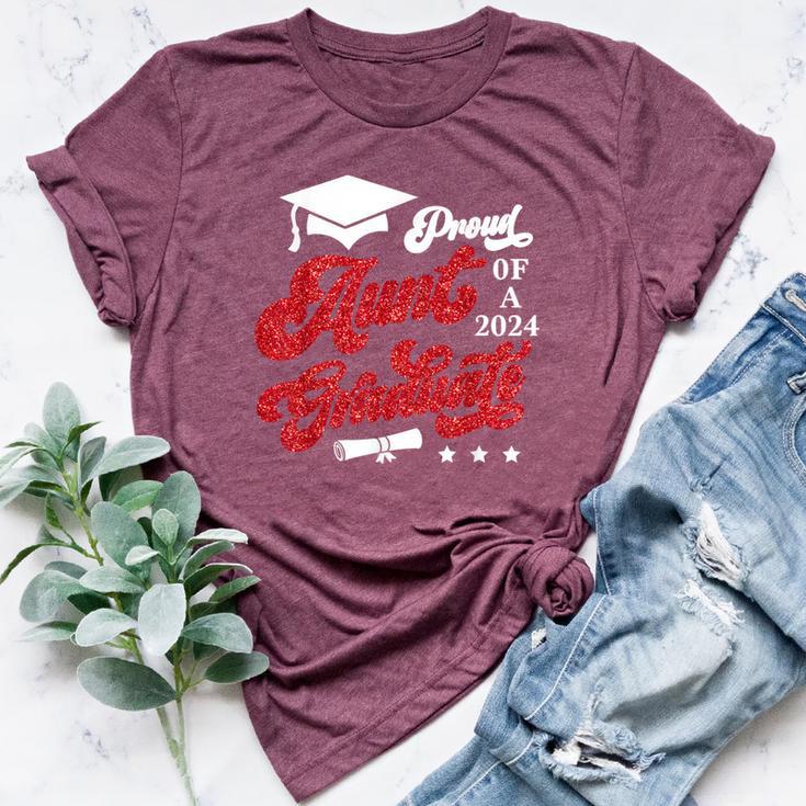 Proud Aunt Of A Class Of 2024 Graduate Graduation 2024 Bella Canvas T-shirt