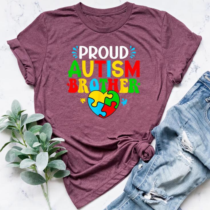 Proud Autism Brother Autism Awareness Autistic Sister Boys Bella Canvas T-shirt