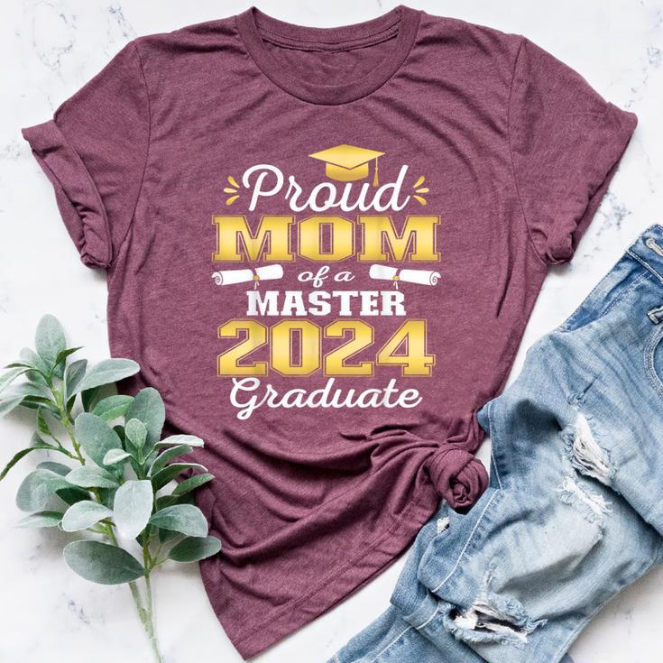 Proud Mom Of 2024 Class Master Graduate Family Graduation Bella Canvas T-shirt