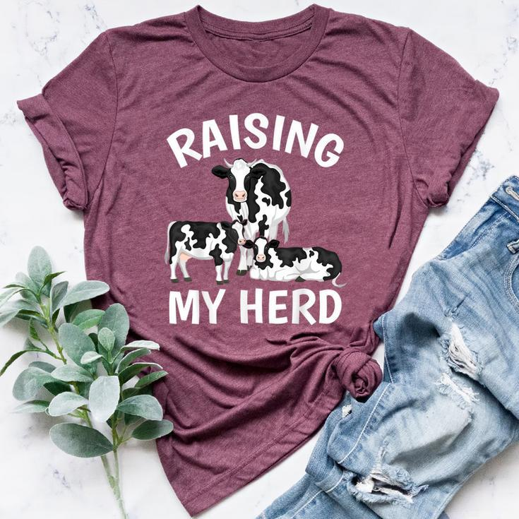 Raising My Herd Farmer Mom Cow Calves Lover Mother's Day Bella Canvas T-shirt