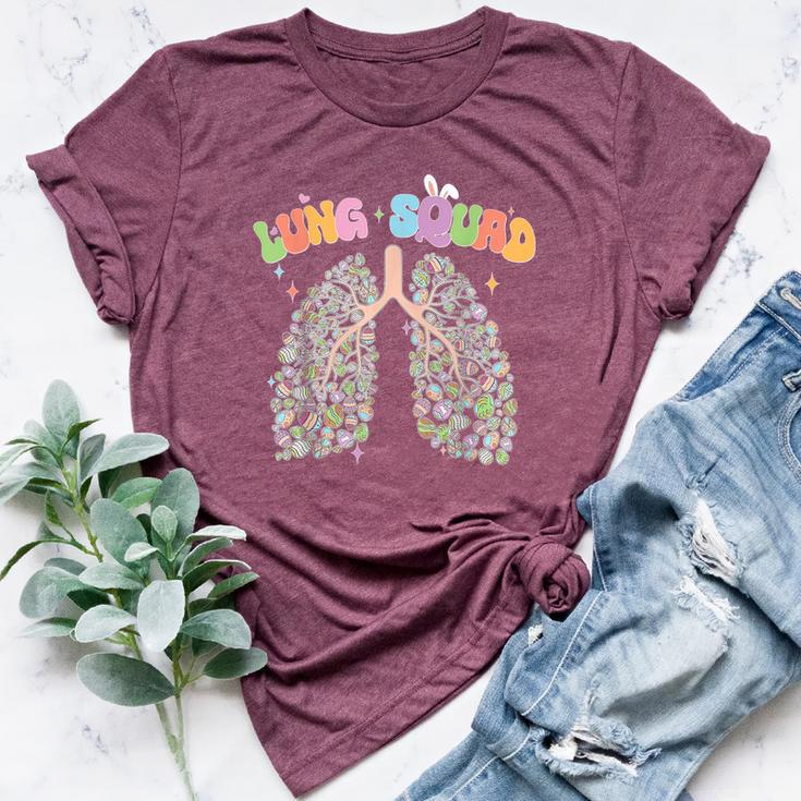 Respiratory Therapy Easter Lung Squad Nurse Pulmonologist Bella Canvas T-shirt
