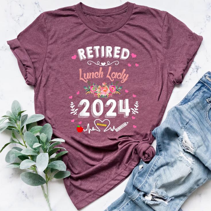 Retired Lunch Lady Class Of 2024 Teacher Retirement Bella Canvas T-shirt