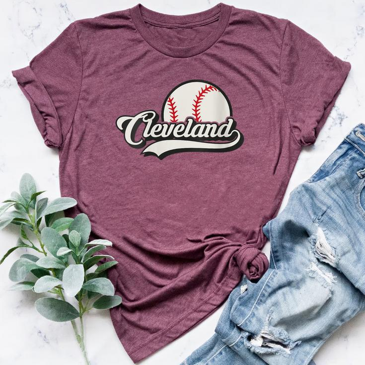 Retro Vintage Ohio Hometown Pride Cleveland Baseball Sports Bella Canvas T-shirt