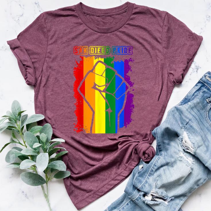 San Diego Lgbt Pride Month Lgbtq Rainbow Flag Bella Canvas T-shirt