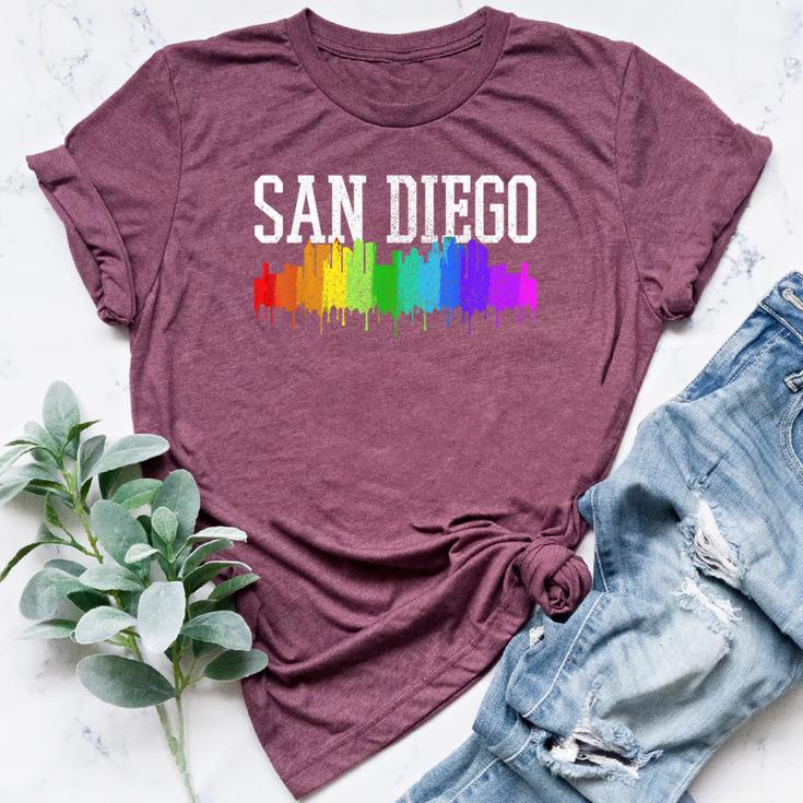 San Diego Skyline Rainbow Gay Pride Month California Bella Canvas T-shirt