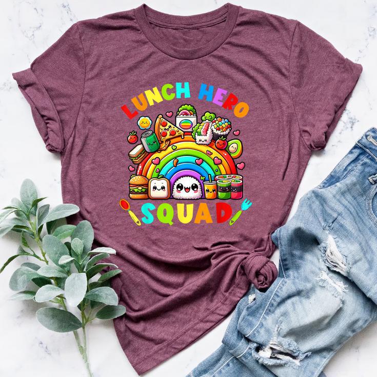 School Lunch Lady Squad A Food Team Rainbow Lunch Hero Squad Bella Canvas T-shirt