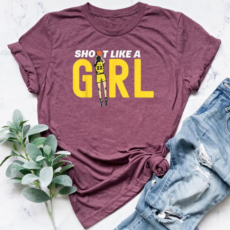 Shoot Like A Girl Basketball Girl Basketball Bella Canvas T-shirt