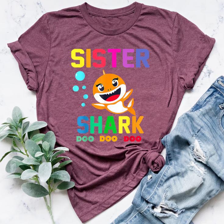 Sister Of The Shark Birthday Family Matching Birthday Bella Canvas T-shirt