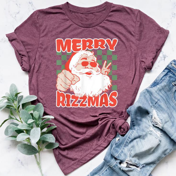 Skater Christmas Rizz Meme Merry Rizzmas For Skater Girl Bella Canvas T-shirt