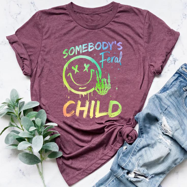 Somebody's Feral Child Toddler Girl And Boy Quotes Bella Canvas T-shirt