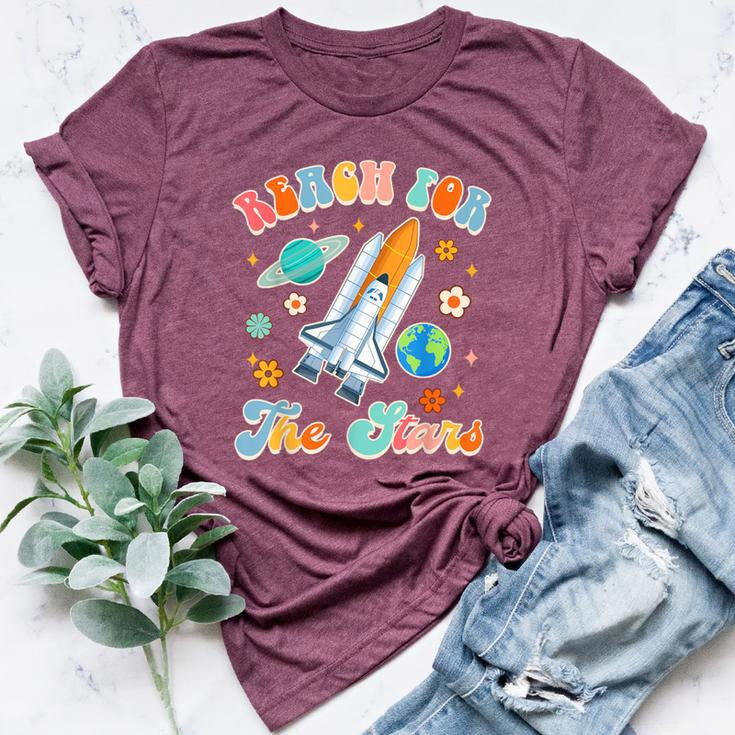 Space Lover Teacher Life Back To School Reach For The Stars Bella Canvas T-shirt