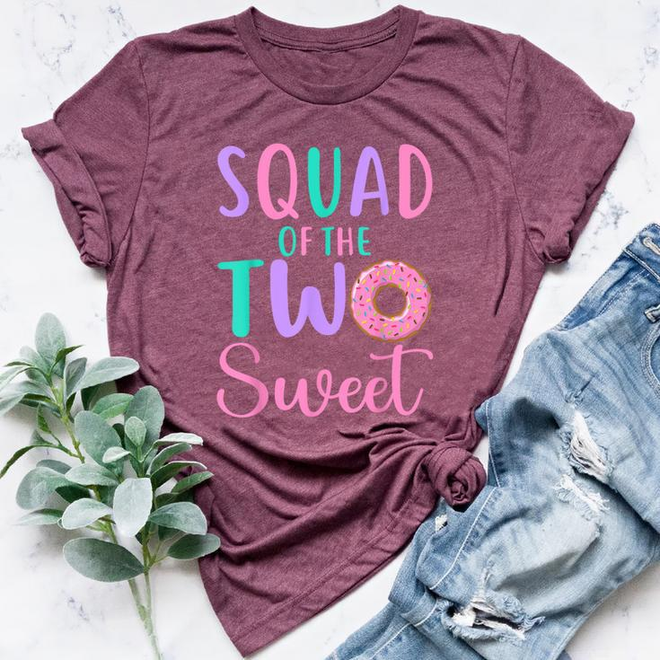 Squad Of The Two Sweet Team 2Nd Birthday Girl Donut Party Bella Canvas T-shirt