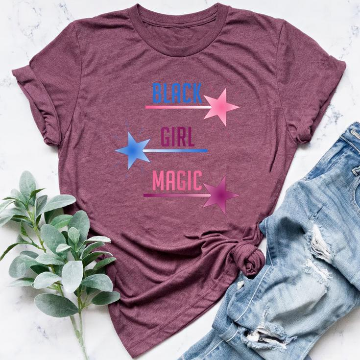 Summer Fashion Casual Girl Top Black Girl Magic Wand Bella Canvas T-shirt