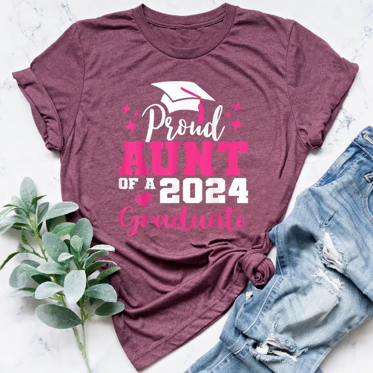 Super Proud Aunt Of 2024 Graduate Awesome Family College Bella Canvas T-shirt