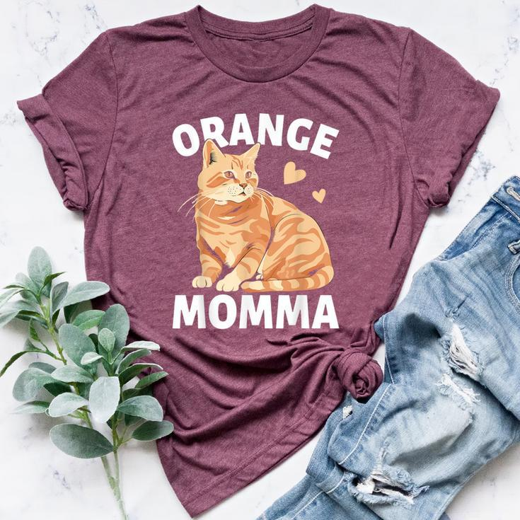 Tabby Cat Orange Cat Mom Orange Momma Bella Canvas T-shirt