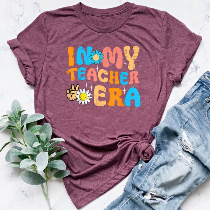In My Teacher Era Groovy Retro Back To School Men Bella Canvas T-shirt