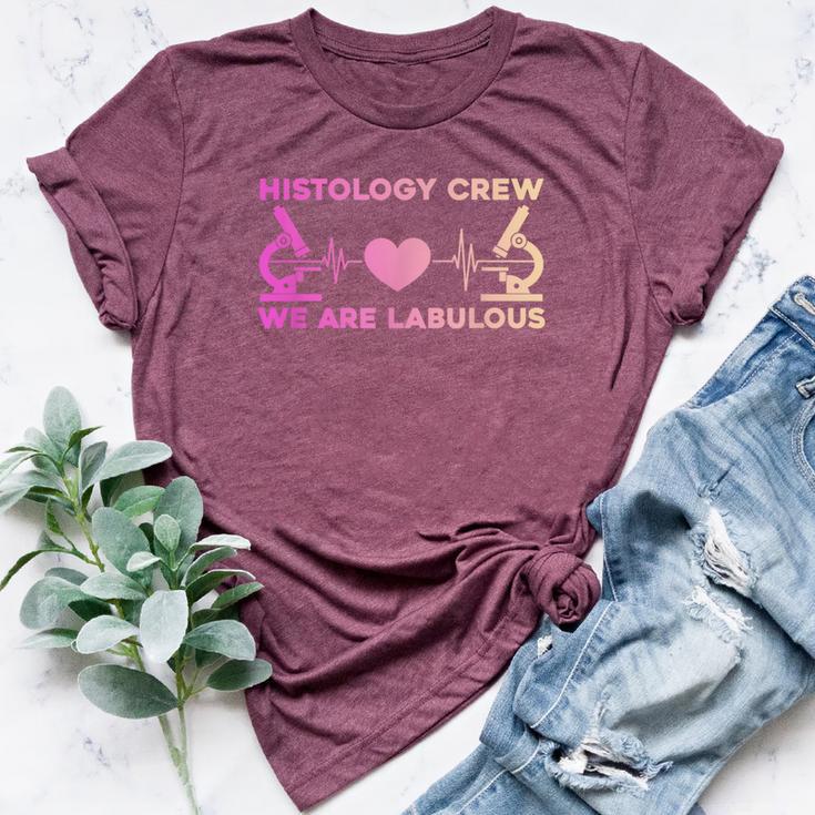 Histo Technician Crew Histology Tech Microscopes Bella Canvas T-shirt