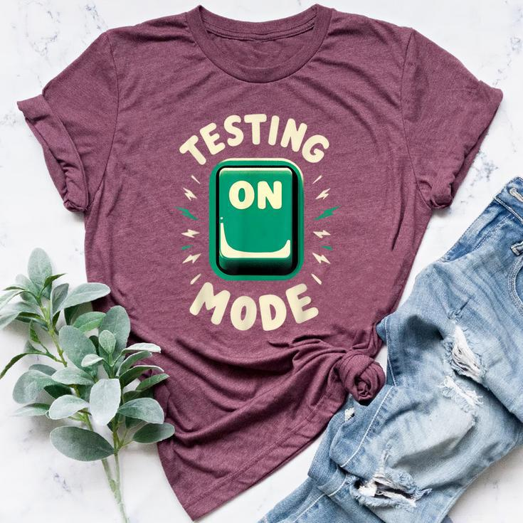 Test Day Mode On Student Teacher School Exam Rock The Test Bella Canvas T-shirt