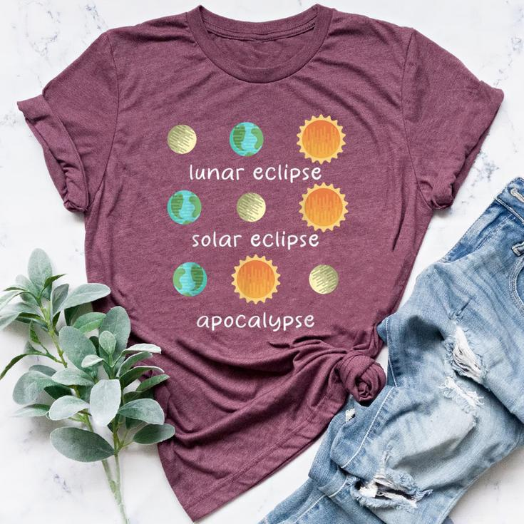Three Eclipse To Learn Science Teacher Space Bella Canvas T-shirt