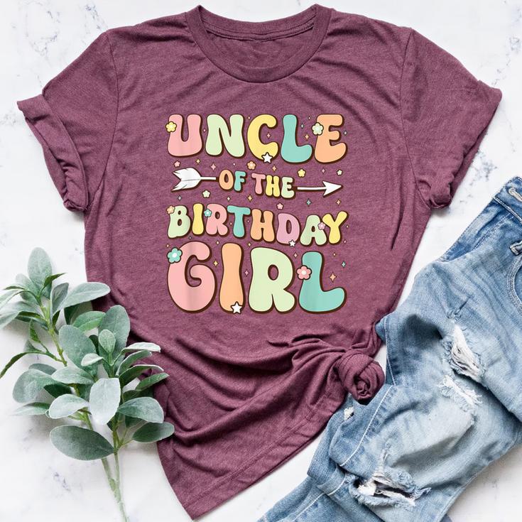 Uncle Of The Birthday Girl Matching Family Birthday Bella Canvas T-shirt