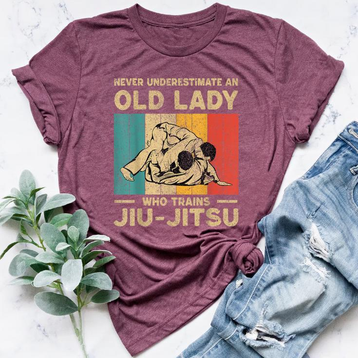 Never Underestimate An Old Lady Bjj Brazilian Jiu Jitsu Bella Canvas T-shirt