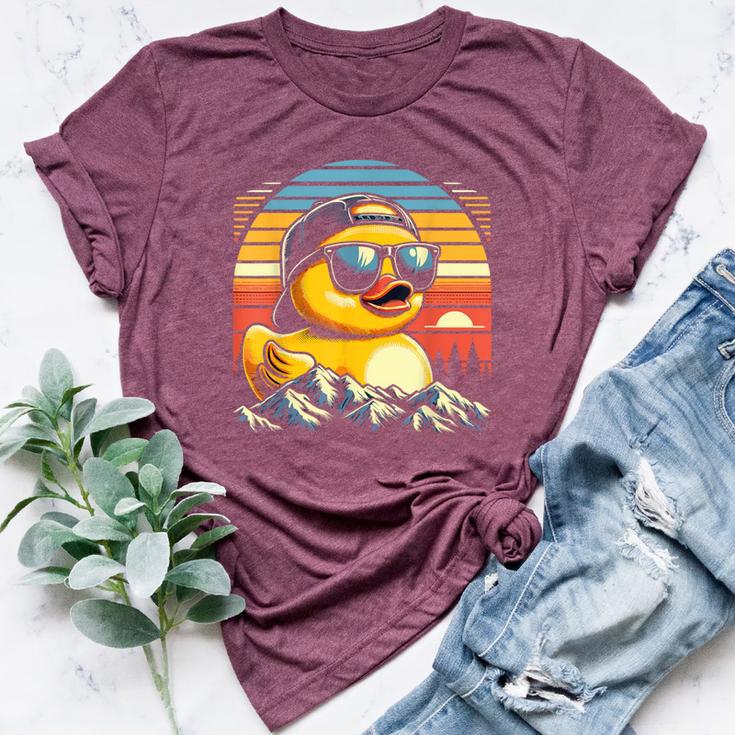 Vintage Cool Duck With Sunglasses & Mountain View Bella Canvas T-shirt