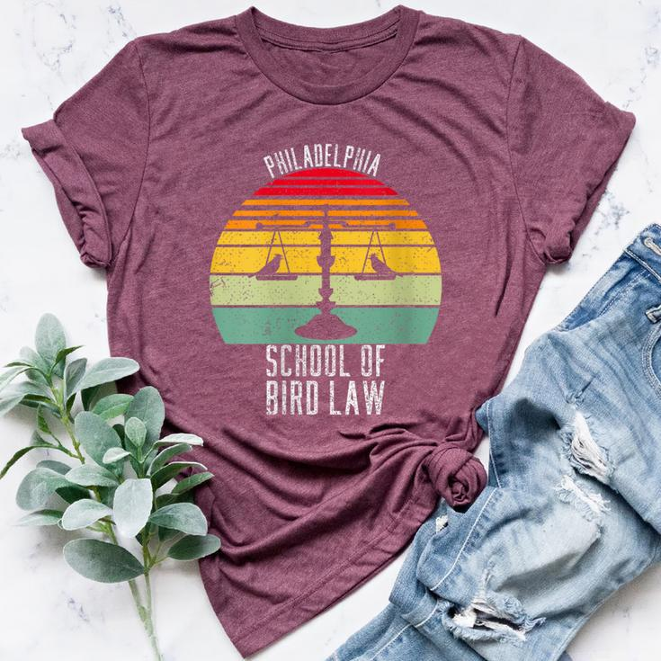 Vintage Distress Sunset Philadelphia School Of Bird Law Bella Canvas T-shirt