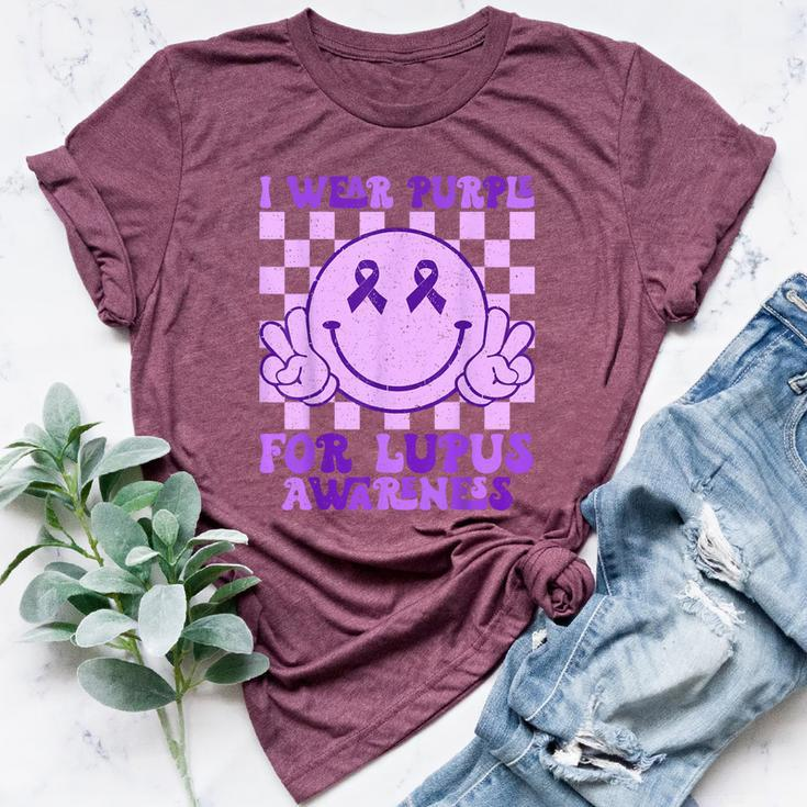I Wear Purple For Lupus Awareness Purple Lupus Bella Canvas T-shirt