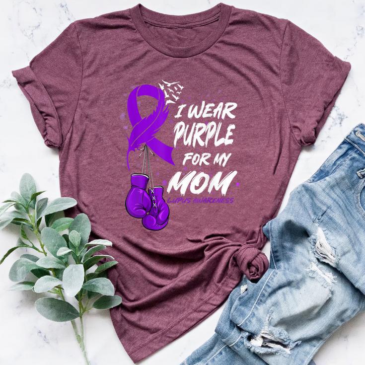 I Wear Purple For My Mom Lupus Awareness Support Bella Canvas T-shirt