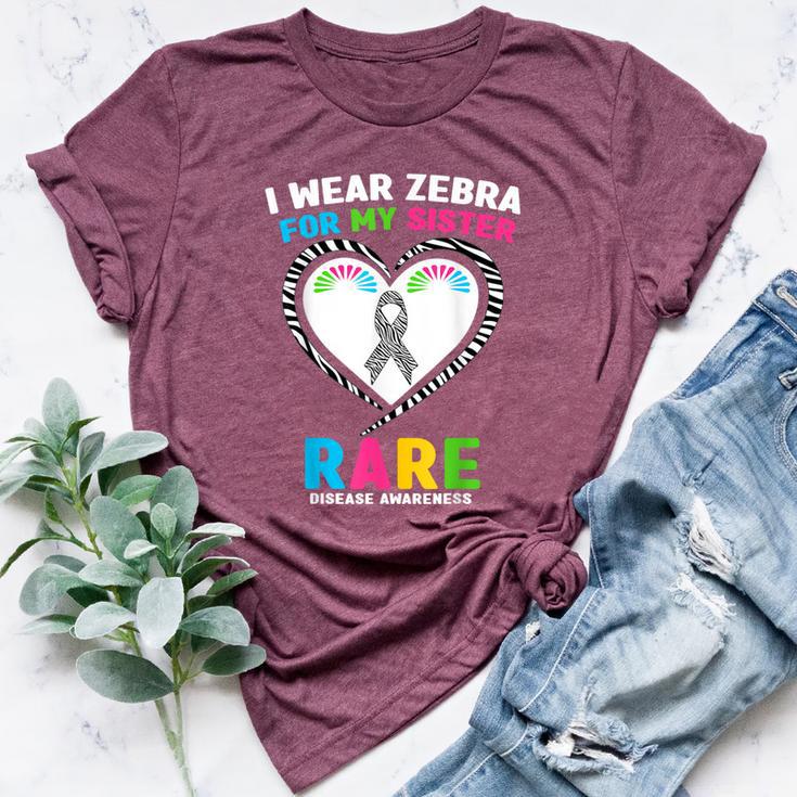 I Wear Zebra For My Sister Rare Disease Awareness Bella Canvas T-shirt