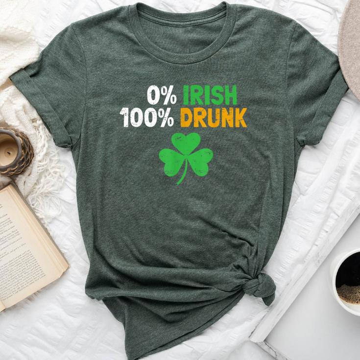 0 Irish 100 Drunk Vintage Saint Patrick Day Drinking Bella Canvas T-shirt