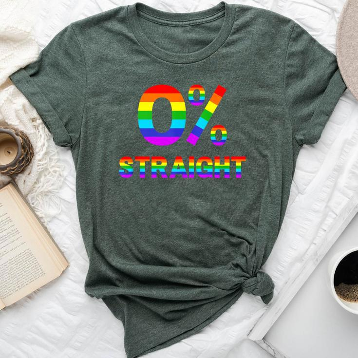 0 Straight Gay Pride Rainbow Flag Lesbian Lgbtq Bella Canvas T-shirt
