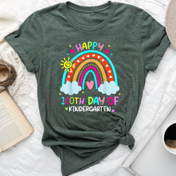 100Th Day Of Kindergarten School Rainbow 100 Days Smarter Bella Canvas T-shirt