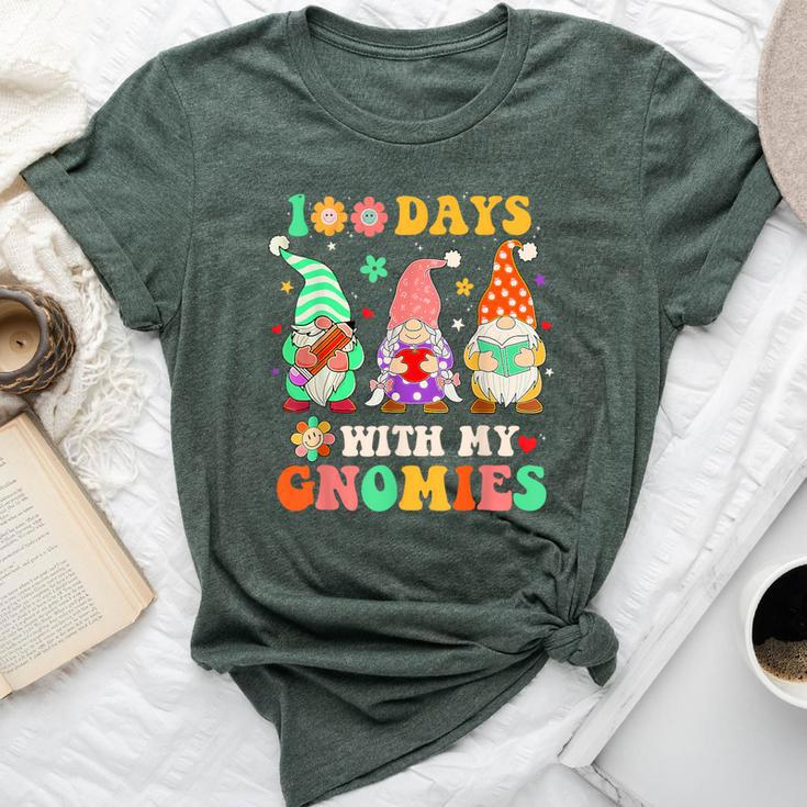 100Th Day Of School Gnome Teacher Student 100 Days Smarter Bella Canvas T-shirt