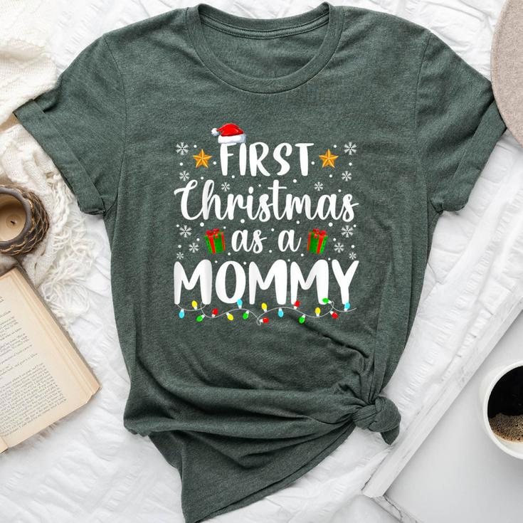 1St First Christmas As A Mommy New Parents Christmas Xmas Bella Canvas T-shirt