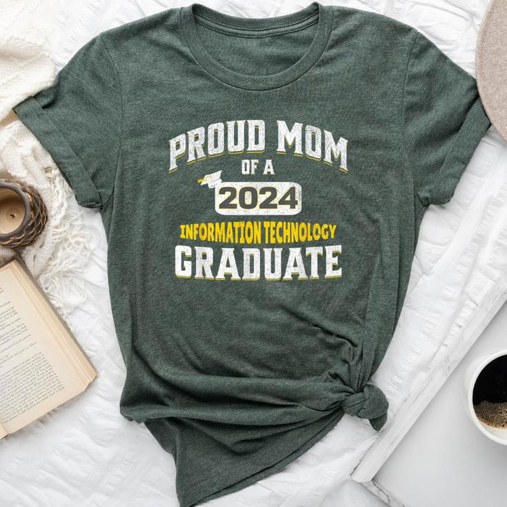2024 Matching Proud Mom 2024 Information Technology Graduate Bella Canvas T-shirt