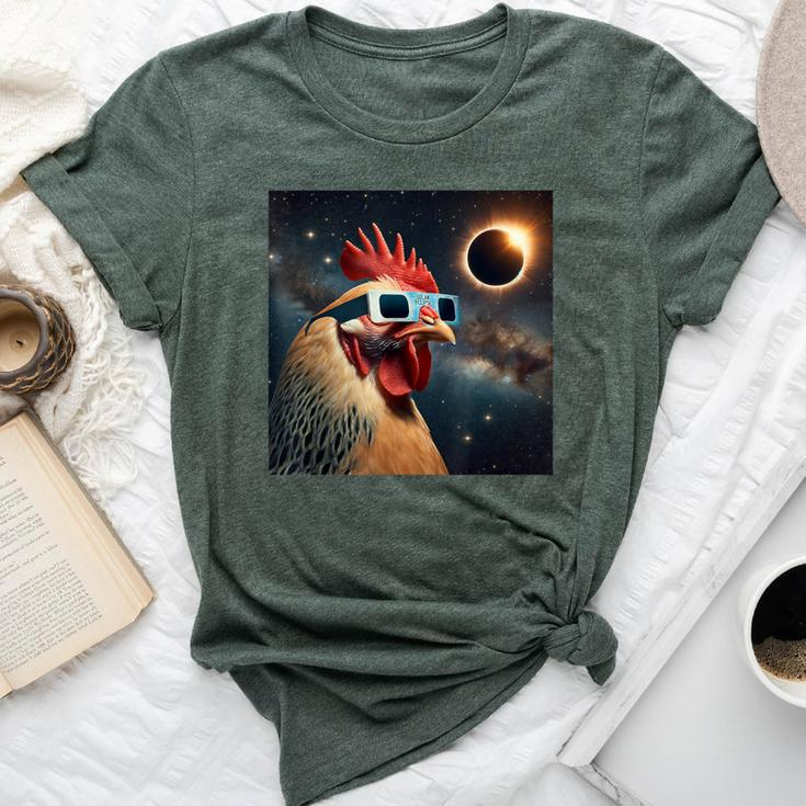 2024 Solar Eclipse Chicken Wearing Glasses Totality Bella Canvas T-shirt