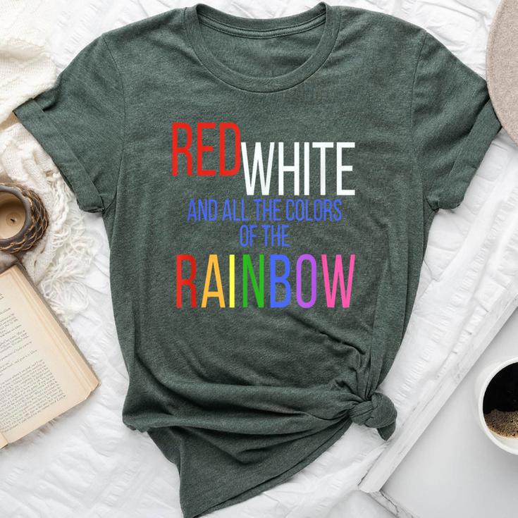 4Th Of July Gay Pride Rainbow America Equal Rights Bella Canvas T-shirt