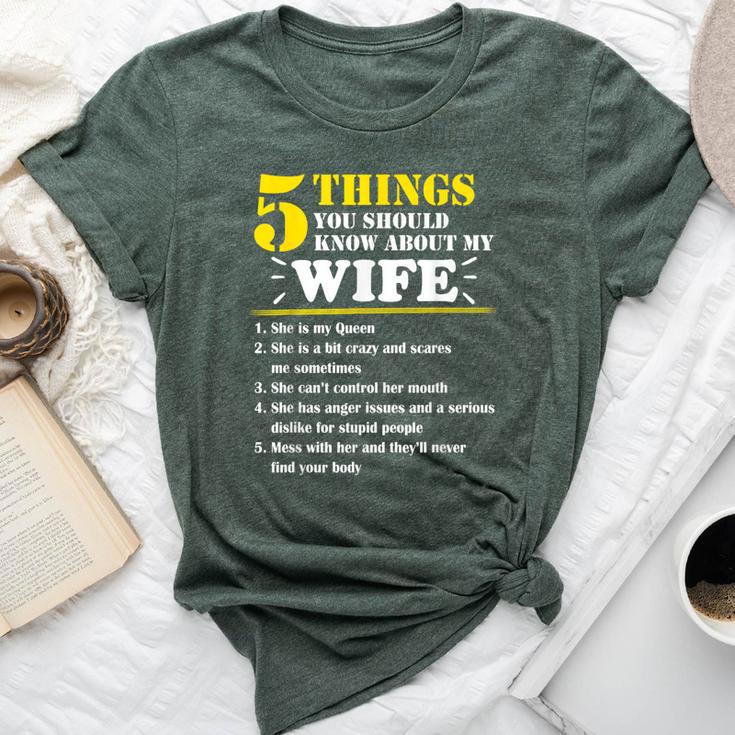 5 Things About My Wife  Husband Bella Canvas T-shirt