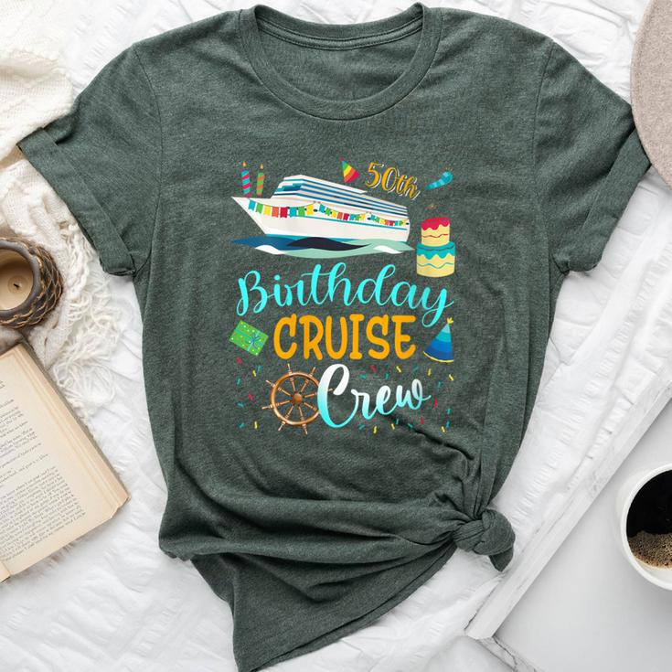50 Years Old Birthday Cruise Crew Father Mother Birthday Bella Canvas T-shirt