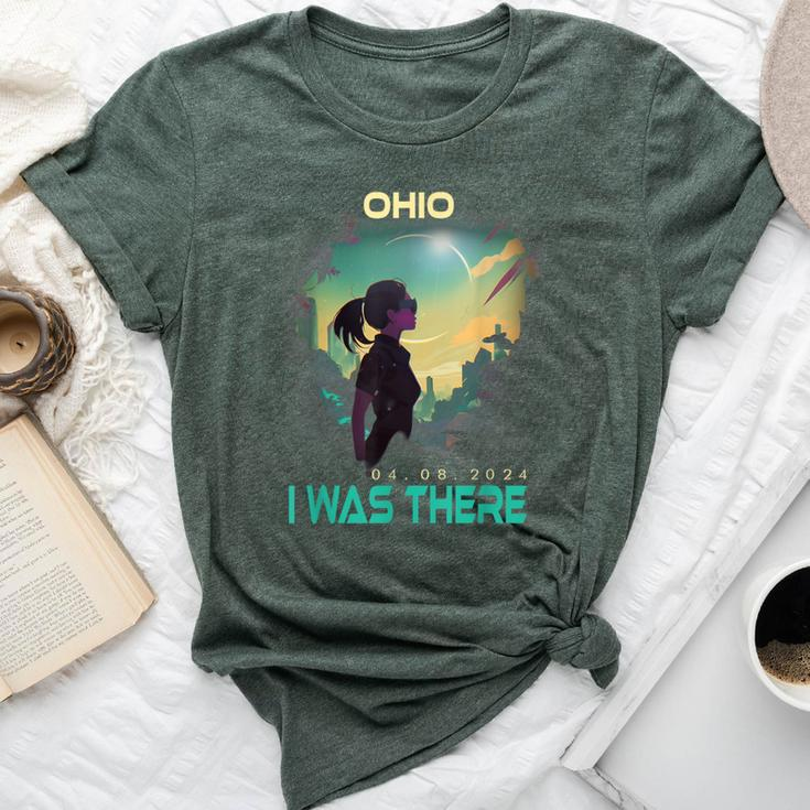 Aesthetic Girl Total Solar Eclipse 2024 Ohio Bella Canvas T-shirt