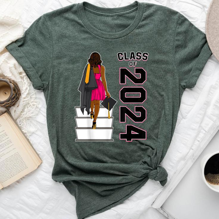 African American Afro Black Girl Graduation Class Of 2024 Bella Canvas T-shirt