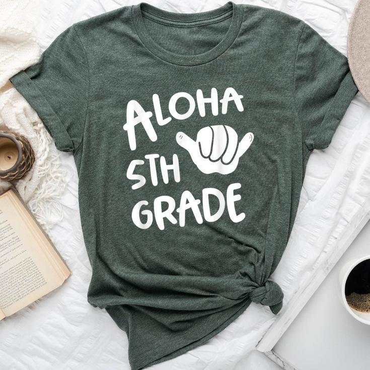 Aloha 5Th Grade Back To School Hawaii Shaka Cool Hawaiian Bella Canvas T-shirt