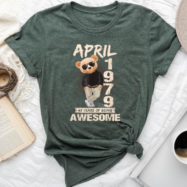 April 45Th Birthday 1979 Awesome Teddy Bear Bella Canvas T-shirt