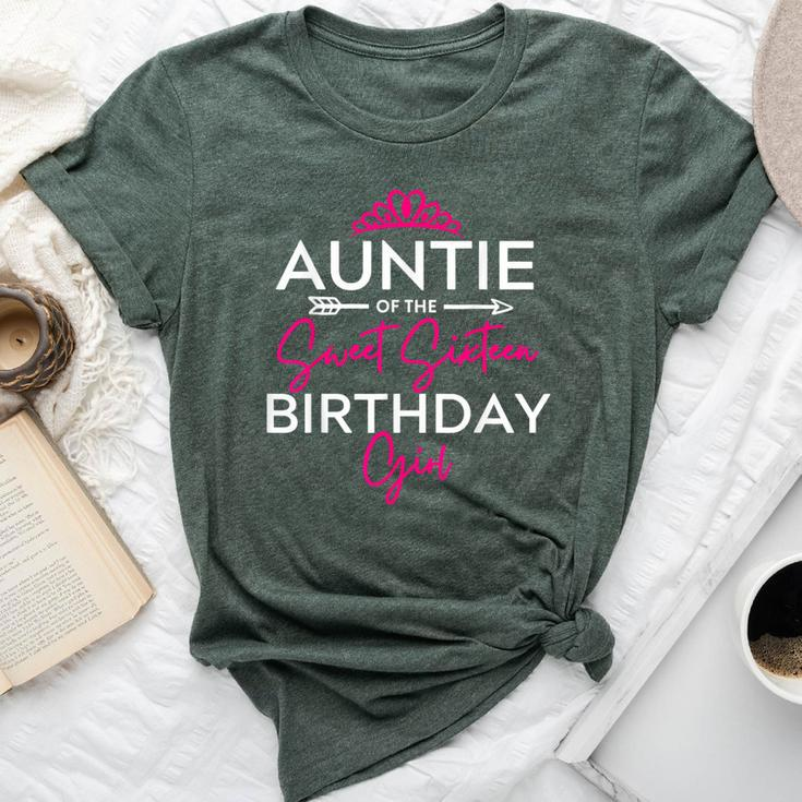 Auntie Of The Sweet Sixn Birthday Girl N Bday Party Te Bella Canvas T-shirt