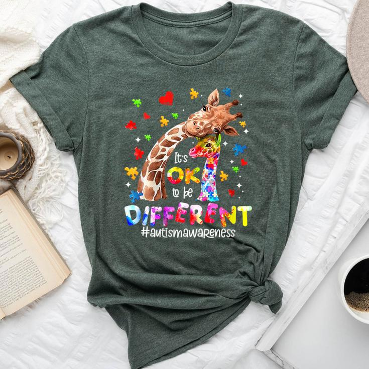 Autism Awareness Kid Its Ok To Be Different Giraffe Bella Canvas T-shirt