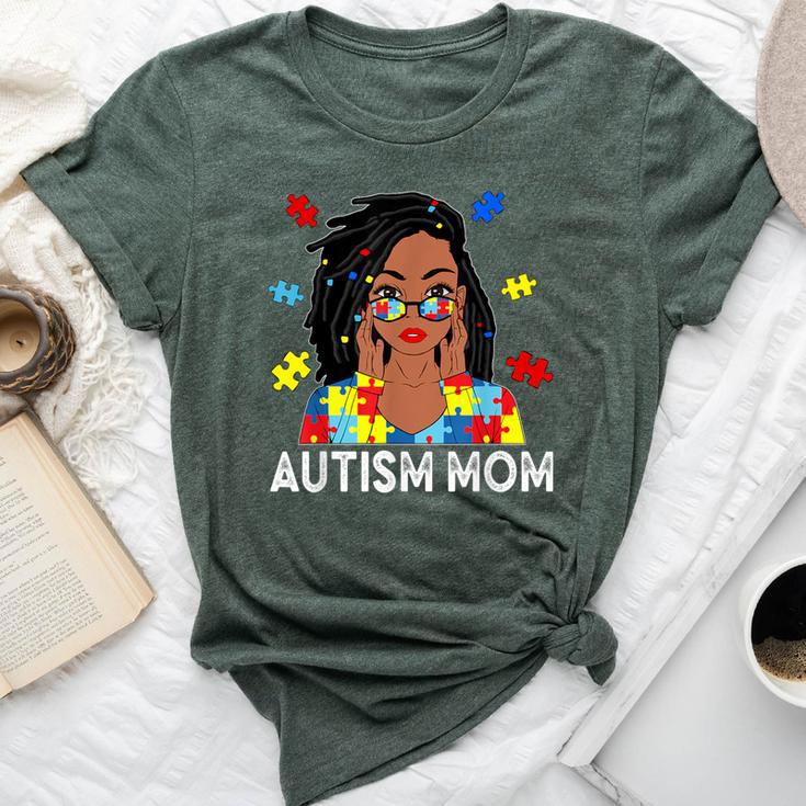 Autism Mom African American Loc'd Autism Awareness Bella Canvas T-shirt
