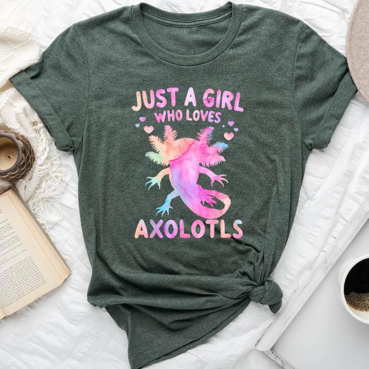 Axolotl Just A Girl Who Loves Axolotls Bella Canvas T-shirt